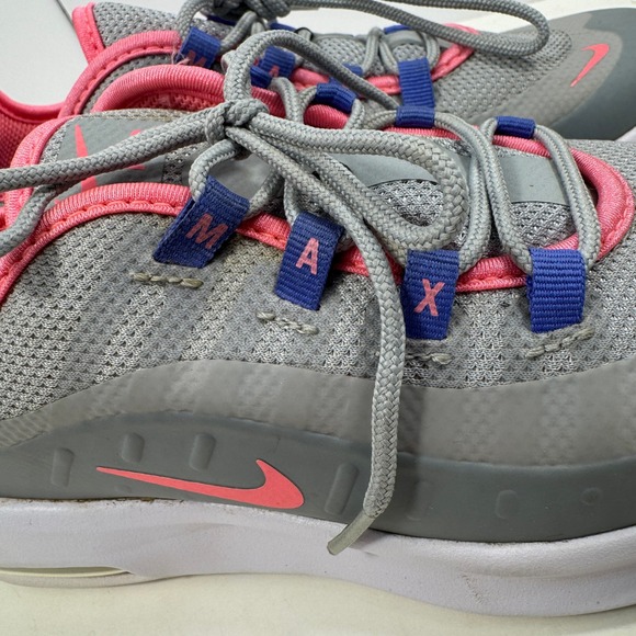 Nike Air Max Girls Running Sneakers Gray Pink Cushioned Athletic Shoes Size 3Y - Picture 5 of 12